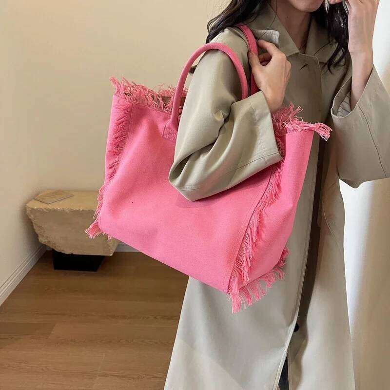 High Quality Canvas Shoulder Bags 2026 New Large Capacity Casual Versatile Bolso De MujerDesign Youth Women's Handbag Y260204