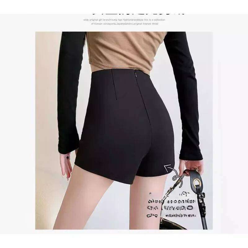 Black Sexy High-waisted Design Suit Shorts Women Summer Korean Style Making Them Look Taller Slimmer High-end Hot Pants XJ260206