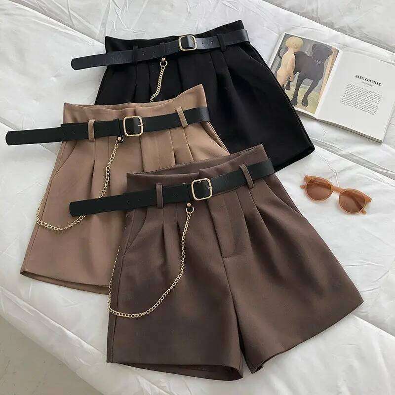 Women's Summer Suit Shorts 2025 New Korean Version Slim High Waist Casual XJ260206