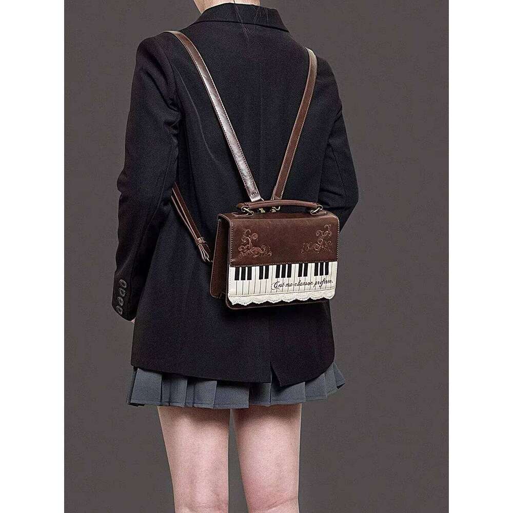 JIAERDI Y2K Harajuku Personalized Piano Backpack Female Vintage Brown Crossbody Bags Women Fairycore Aesthetic Handbag New 2025 Z260207 - view 5