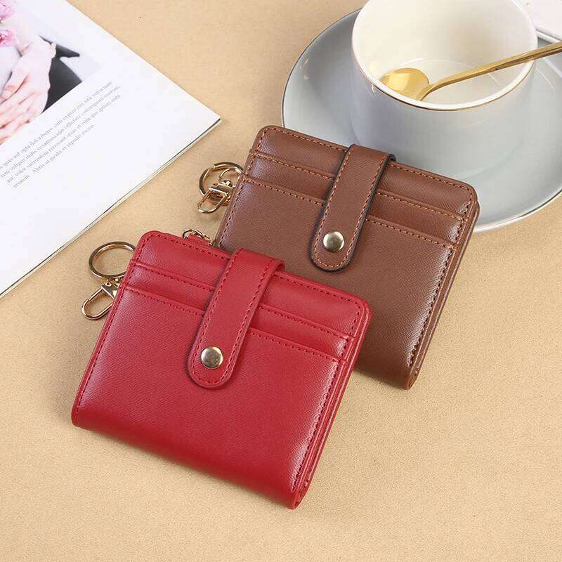New minimalist women with keychain, multiple slots, zero wallet, mini multifunctional small wallet card bag Y260206