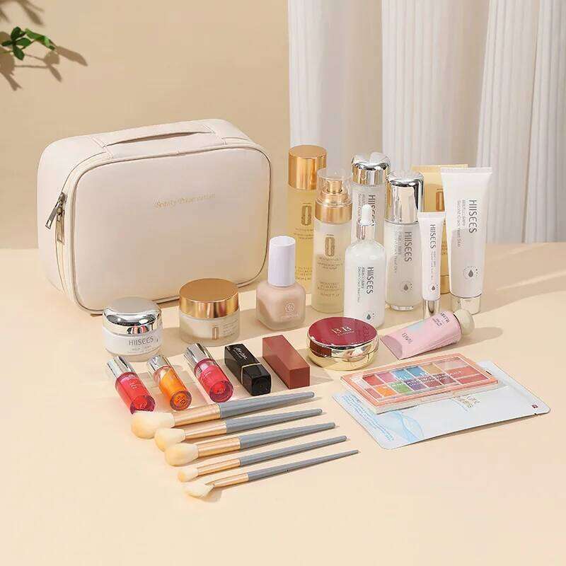 Large Capacity Makeup Double Layer Cosmetics Organizer Travel Essentials Women's Cosmetic Bag Y260206