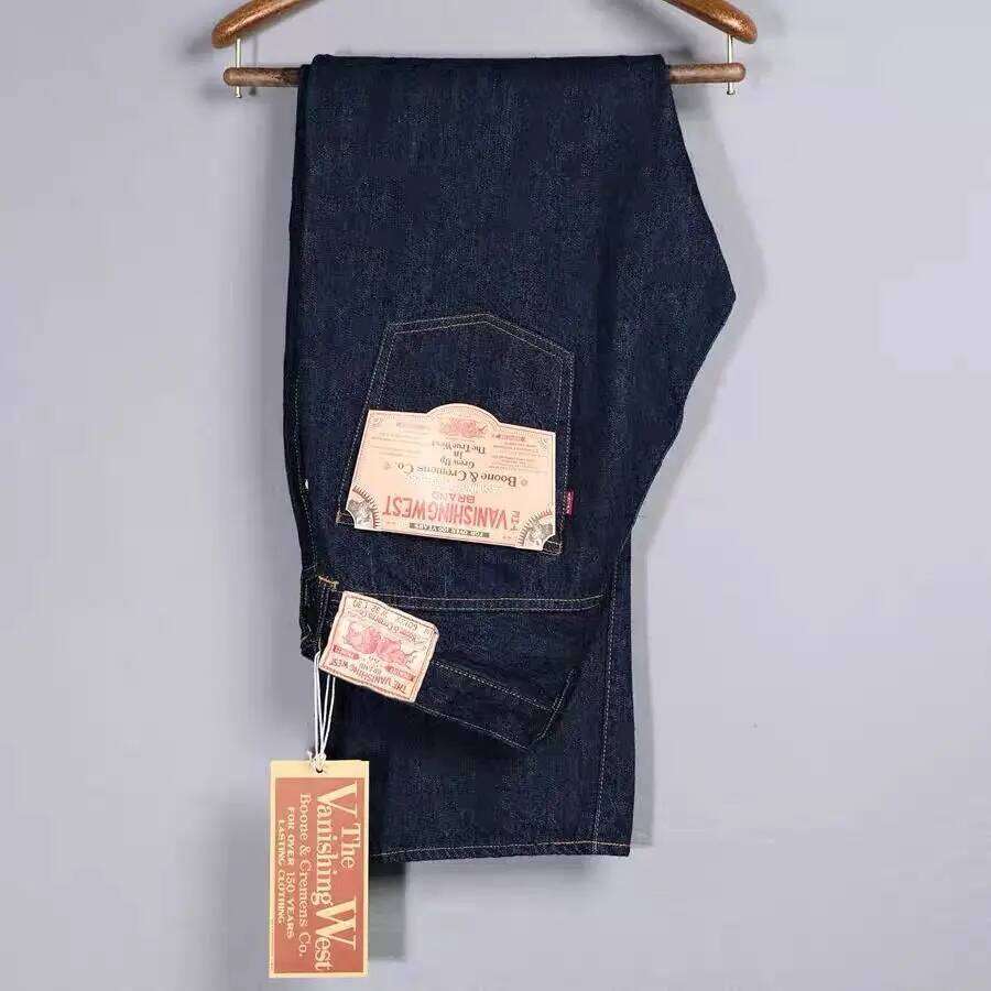 HEART Heavy primary color unstripped 14oz Aramco Kaki Jeans X260207 - view 5