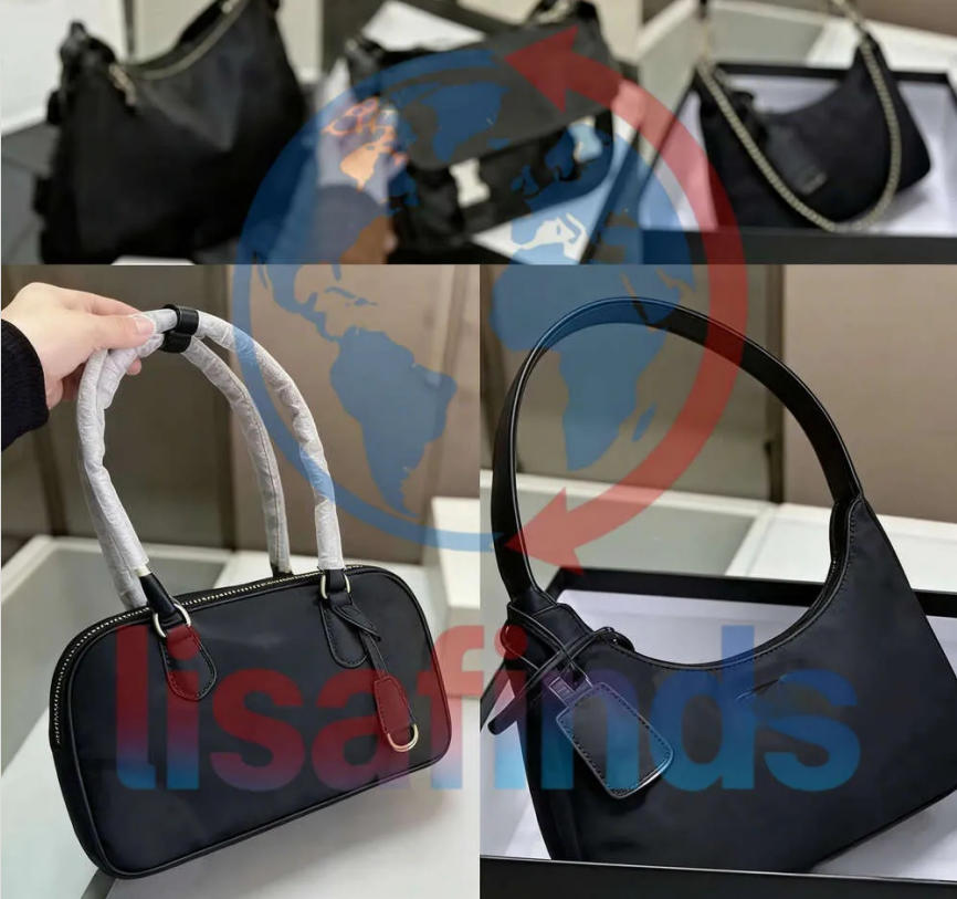 25 Styles Hobo Armpit Bowling Pack Designer Totes For Woman Luxury Mens Postman Bag Nylon Shoulder Bags -12 Black Handbags Baguette