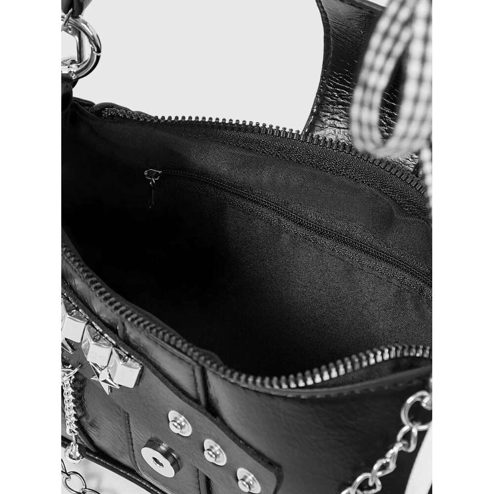 Fashion Women's Y2k Star Girls Shoulder Korean PU Leather Female Mini Underarm Tote Bag Purses Ladies Hobo Handbags Y260205