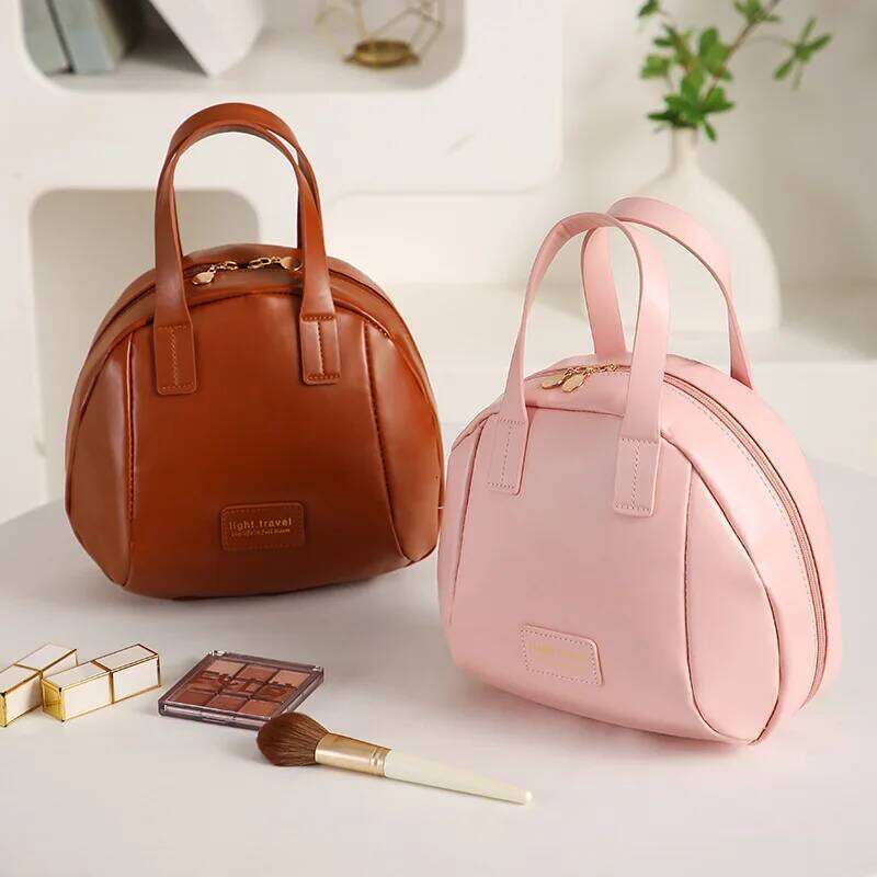 Maillard cosmetic PU waterproof portable travel toiletry storage bag large capacity Y260206