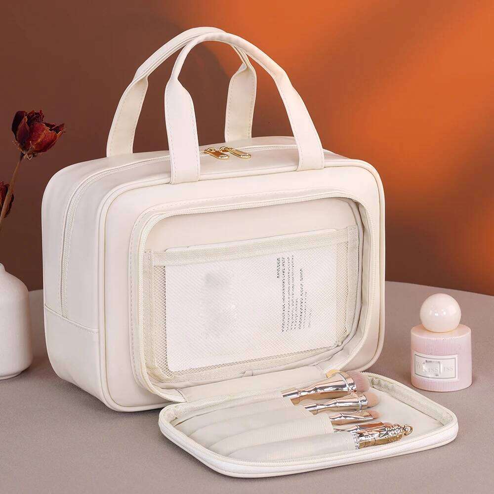 1pc large capacity multifunctional womendifferentiated makeup storage bag for business trips, hand-held toiletr Y260206