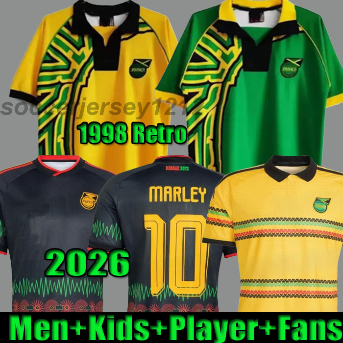 Jamaica 2026 soccer jerseys 26 27 football team Jamaica 2026 2027 Retro Kit ANTONIO REID Nicholson LOWE MORRISON home away Black T Shirt 1998 Retro