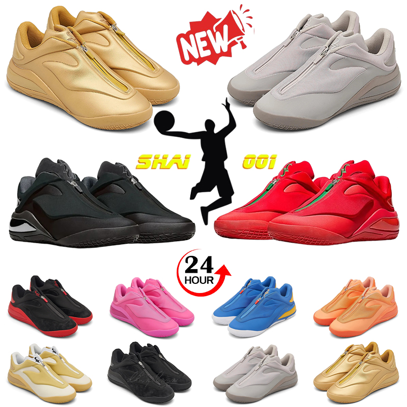 2026 Mens Basketball Shoes Designer SHAI 001 shoe Charm Black Masi Blue Ares Gray Butter Hail Clay Men trainers Sports Sneakers Jogging Walking