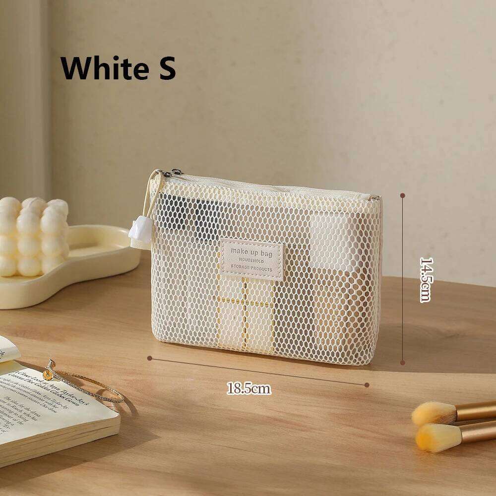 Mesh Clear Makeup Storage Small Pillow Lipsticks Cosmetic Washbag Pouch Large Capacity Mini Women Organizer Clutch Bag Y260206