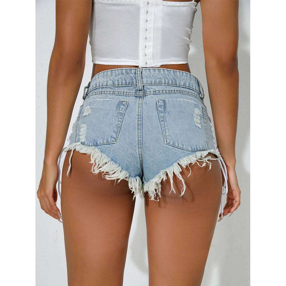 Sexy Casual Fashion Hole Denim Women Clothing Summer Mini Jean Booty Shorts Club Party Short Jeans Pole Dance Hot Pants XJ260206