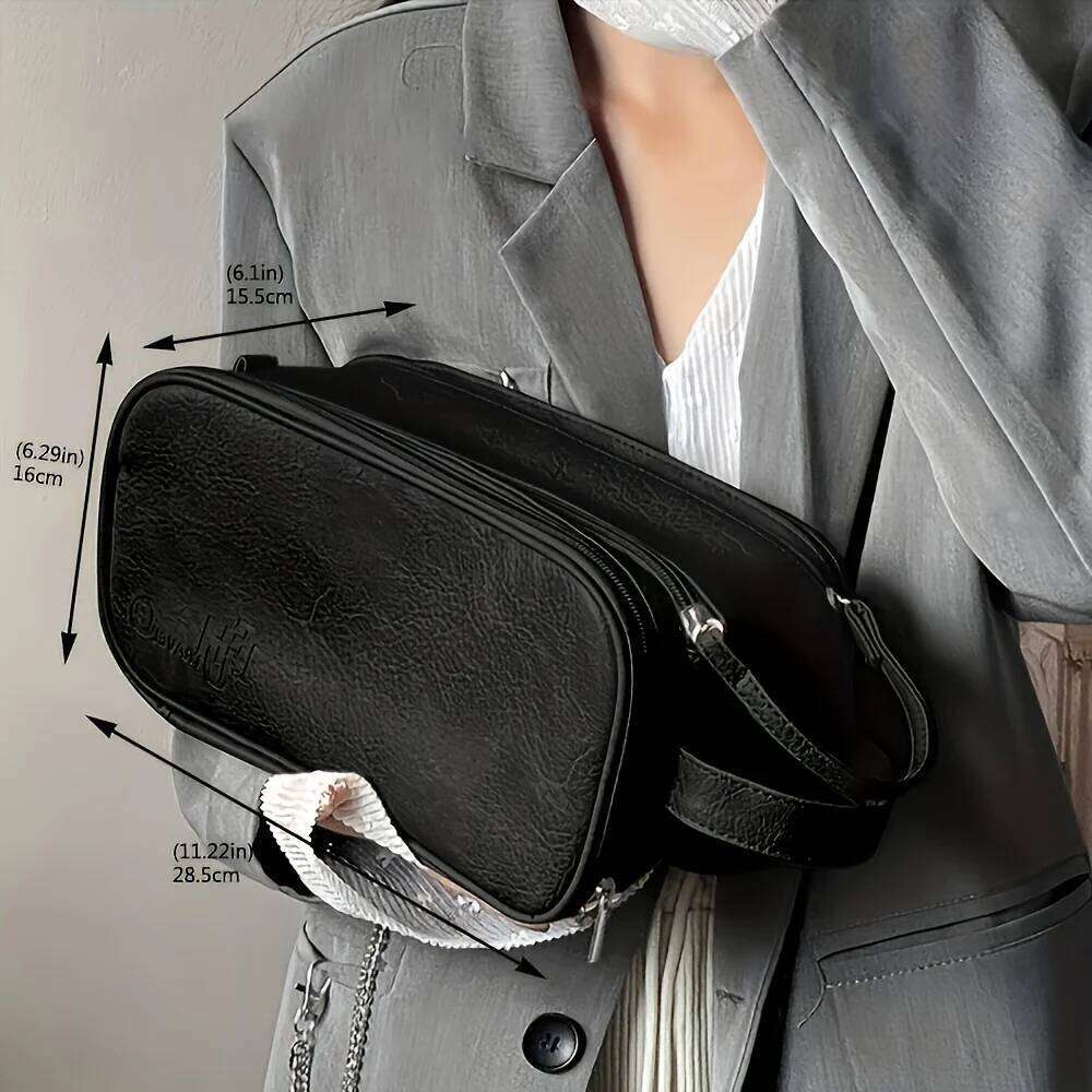 Ladies' Multi-Functional Makeup Bag Large Capacity Portable Travel Cosmetics Storage Box 1Pc Y260206