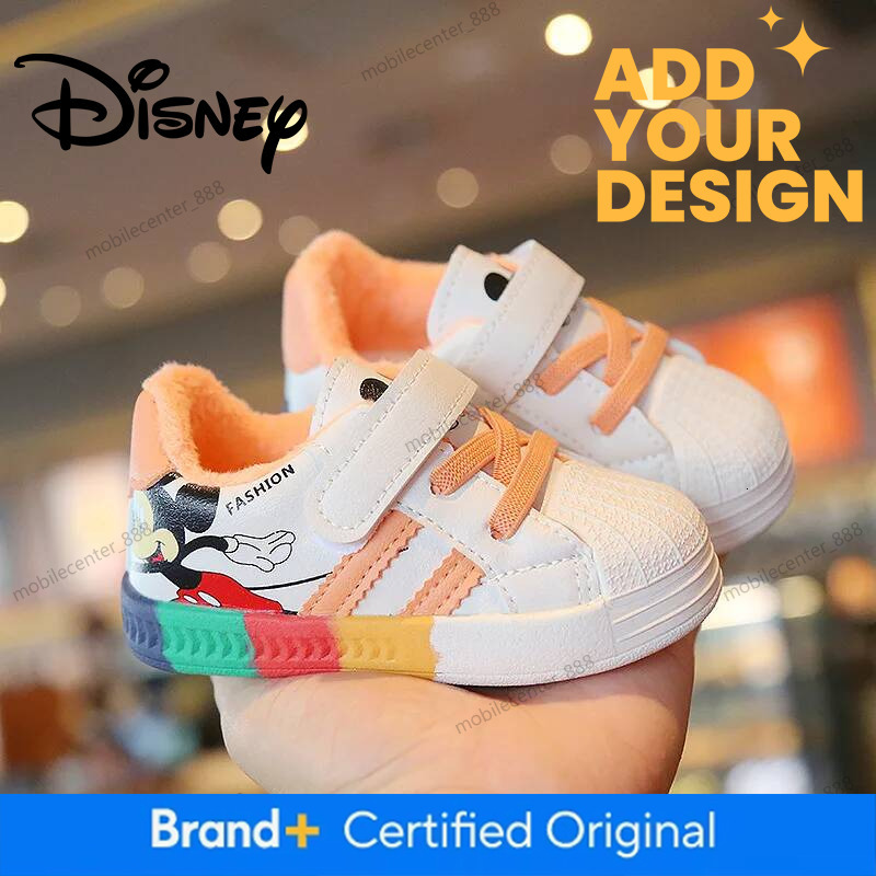 Mickey Minnie Children Casual Shoes Girls Boys Sneakers Kids Breathable Soft Sport Shoe Baby Toddler Outdoor Sneaker Spring