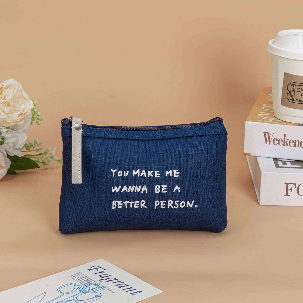 Three piece multifunctional fashionable canvas letter makeup Fabric Zipper Handbag Modern minimalist style change phone bag Y260206