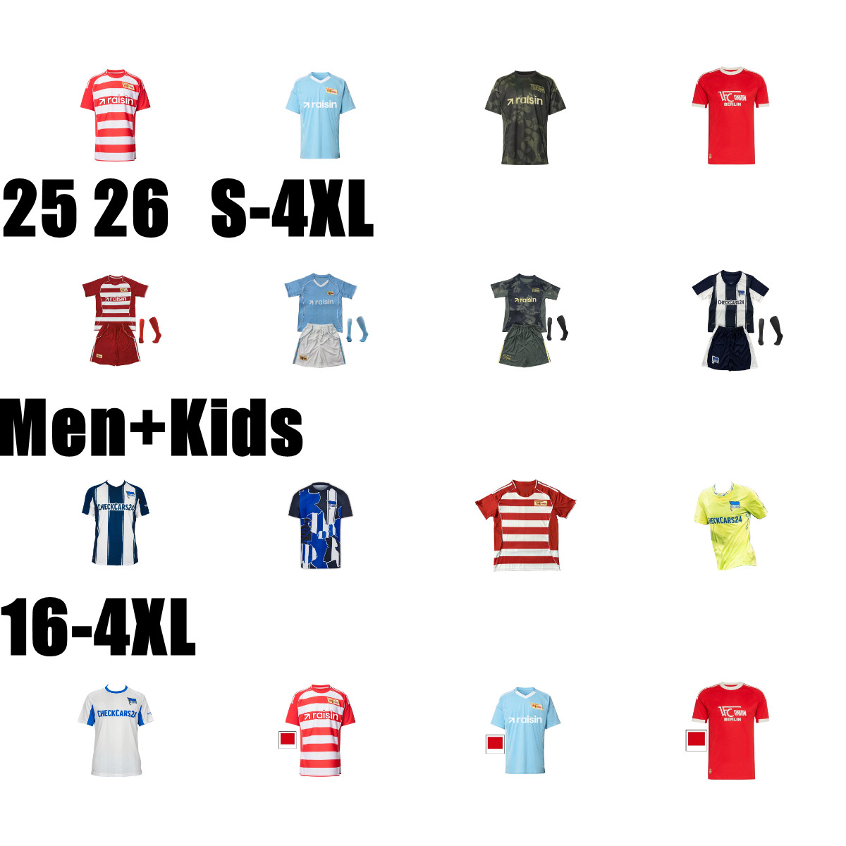 25 26 Hertha Bsc Union Berlin Soccer Jersey AARONSON FOFANA BECKER KRAL KHEDIRA LAIDOUNI BEHRENS DIOGO DOEKHI 2025 2026 PIA TEK FRIEDRICH Football Shirt home away 3rd