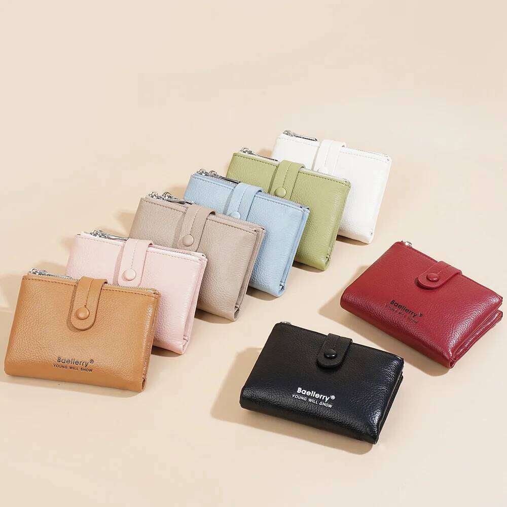Fashion Women Short Type PU Purse Simple Double Zipper Coin Travel Dollar Card Holder Storage Small Bag Wallet For Girls Y260206