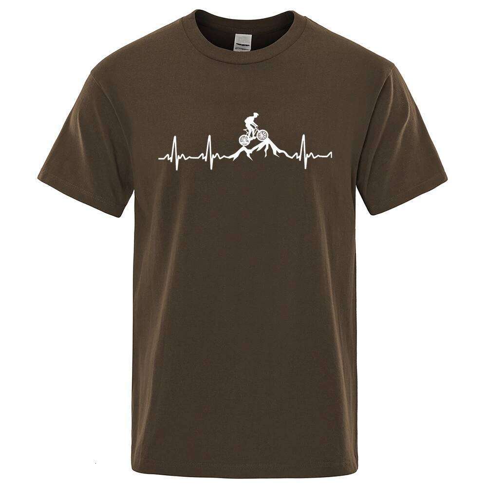 Mountain Heartbeat Funny Mtb Dirt Bike Men Tshirt Hip Hop Casual Tops Summer Street T Shirt Oversized Cotton Short Sleeve X260207