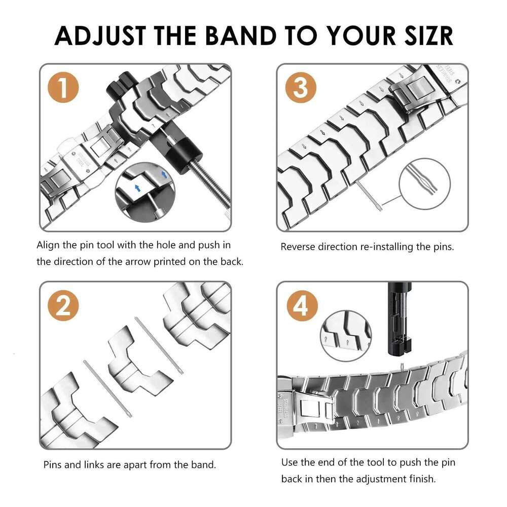 Stainless Steel Strap for Samsung Galaxy Watch 7 5 4 40mm 44mm 6 Classic 43mm 47mm No Gaps Metal Band 5Pro 45mm Quick Bracelet Z260207