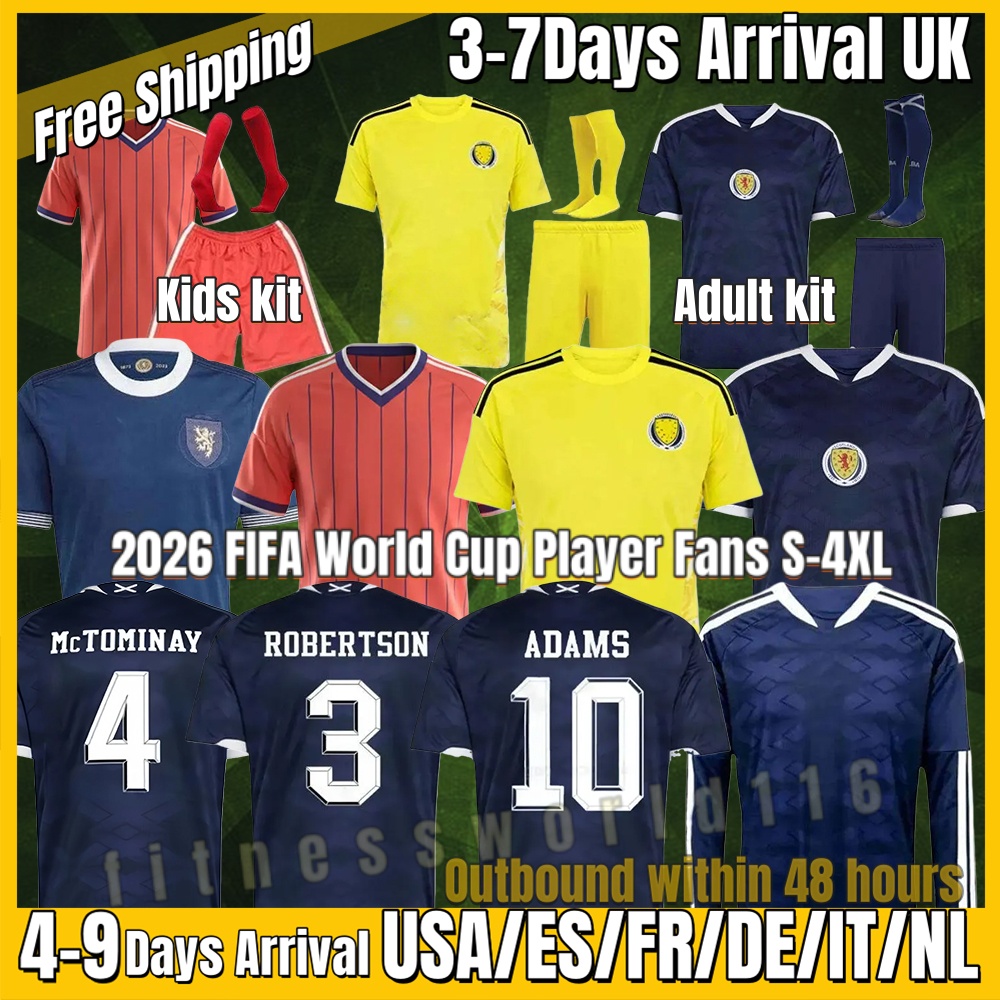 xxxl 4xl Scotland 26 27 Soccer Jerseys ROBERTSON McTominay McGREGOR SHANKLAND MCGREGOR Football Shirt Home Away maillot de Foot men kids kit unifrom Scotlands S-4XL