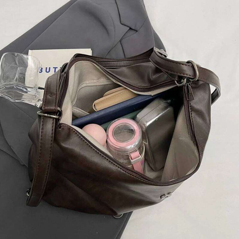 Vintage Fashion Large Capacity Shoulder Crossbody Bags For Women Multifunctional Women's Backpack 2026 Latest Designer Handbag Y260205