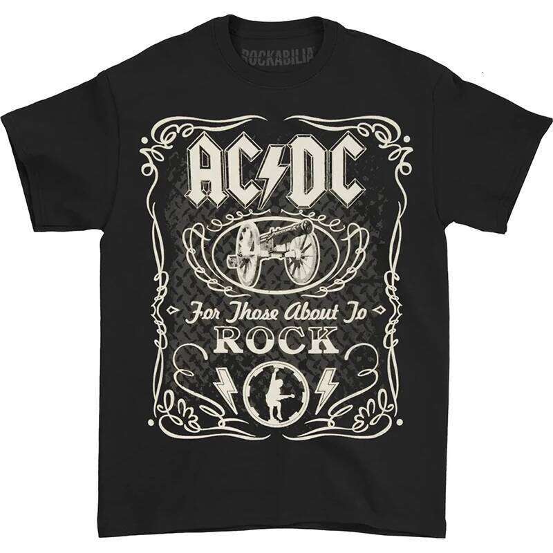 Classic Bolt Logo Band Punk Rock American Vintage Oversize High Street T-Shirt Comfortable Breathable Y2K X260207