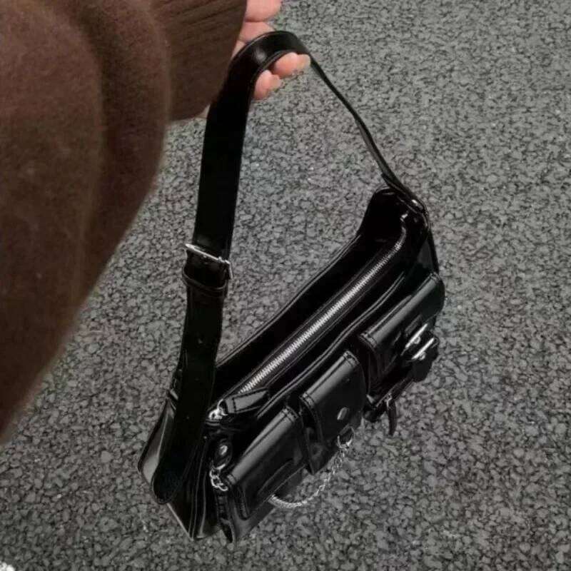 Richme Punk Bolso Mujer Fashion 2026 Trend New Design Chains Crossbody Shoulder Harajuku Y2k PU Individuality Ladies Bags Y260205