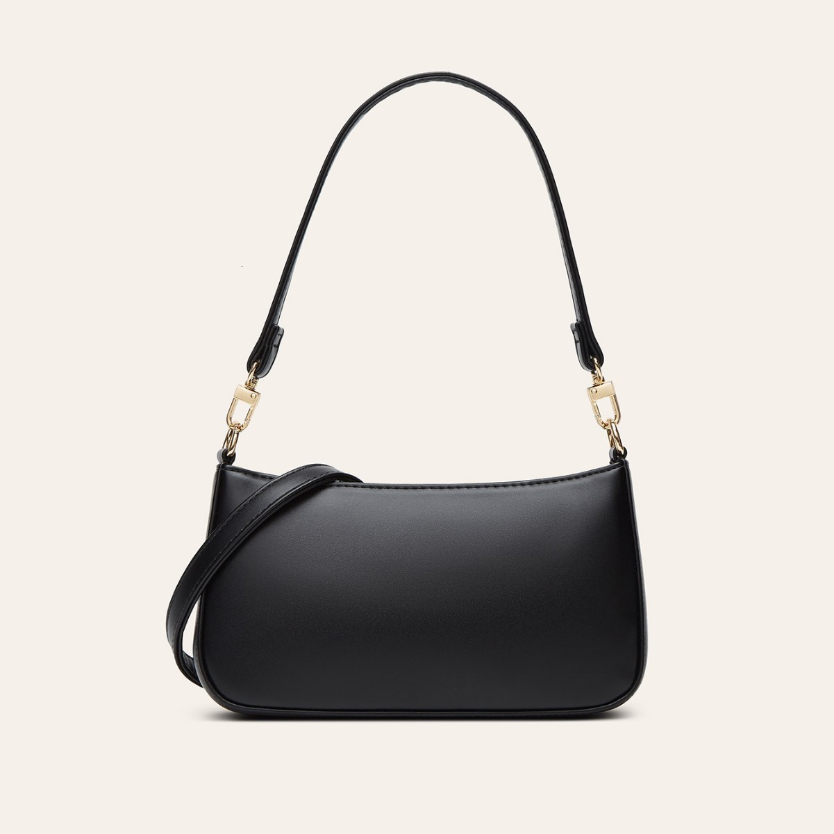 Solid Color Small PU Leather Shoulder Bags For Women Fashion Simple Handbags And Purses Female Trend Chic Underarm Bag 240924