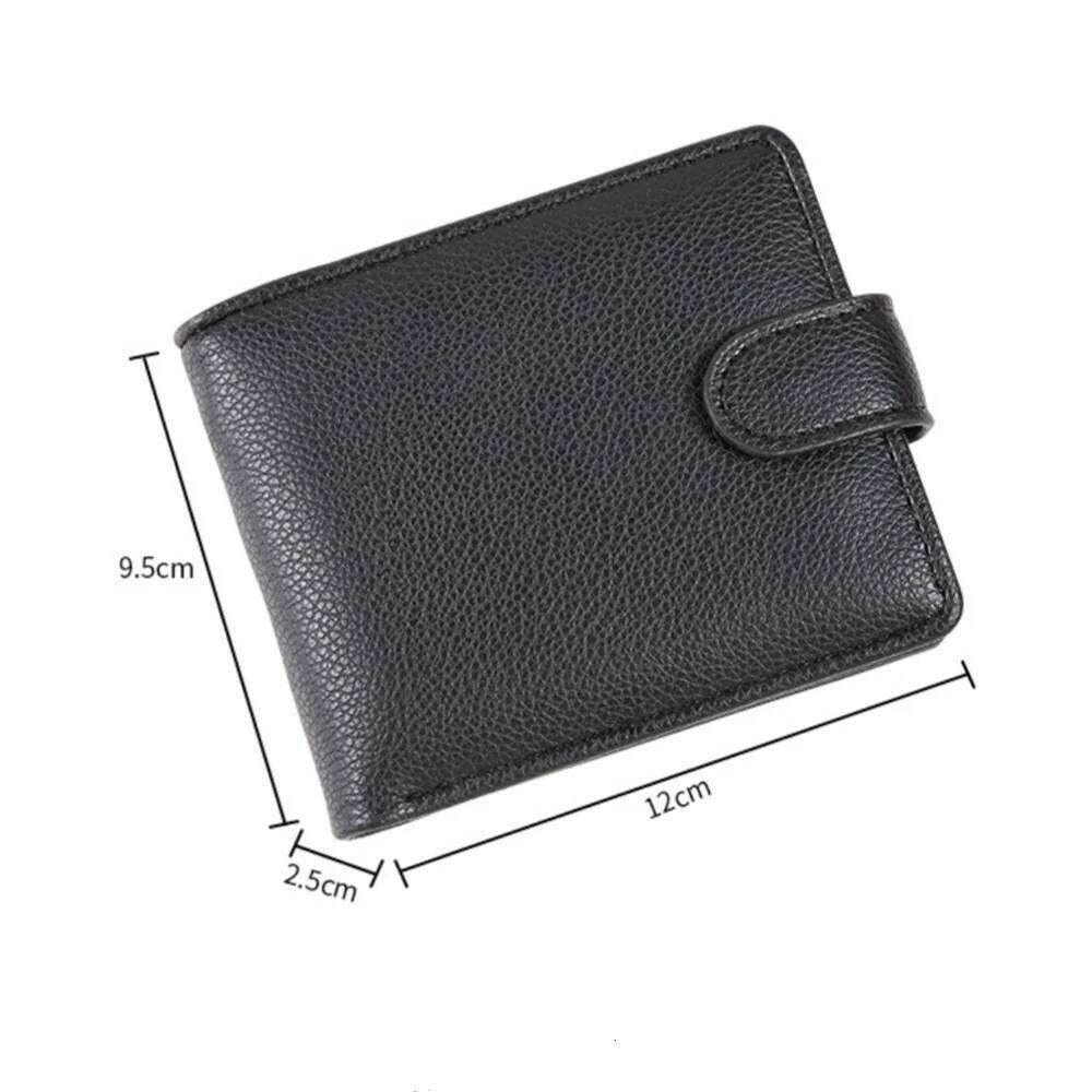 ISKYBOB Men's Wallet Multiple Slots ID/Credit Card Holder Fashion Vintage Business Coin Purses Snap Leather Male Wallets Y260206