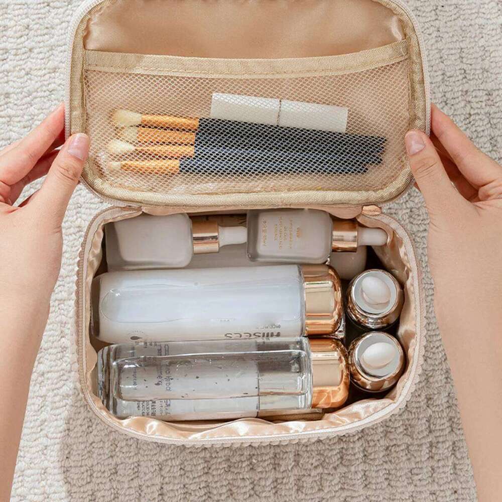 Polyester Makeup Portable Travel Handheld Large Capacity Toilet Multiple Styles Storage Bag Y260206