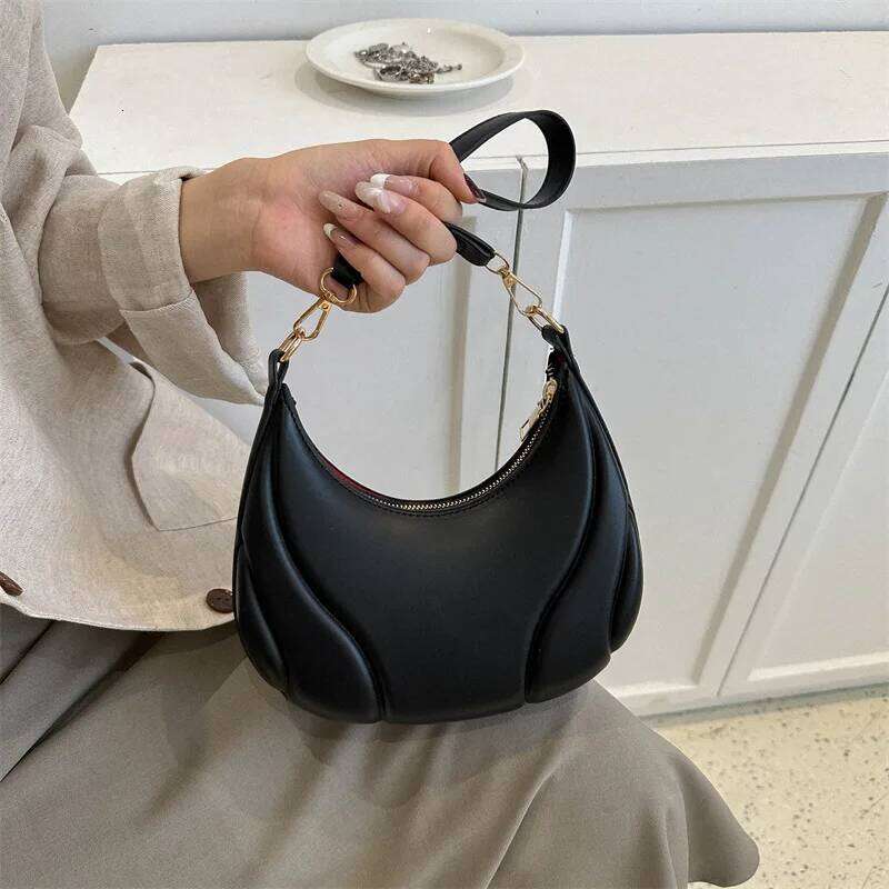 Stylish Pu Leather Handbag Women Armpit Shoulder Fashionable Tote Versatile Crossbody Bag, Suitable for Daily Use Y260205