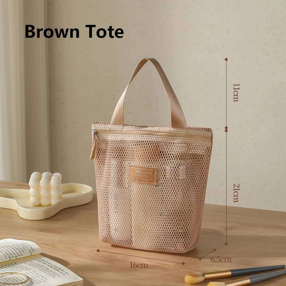 Mesh Clear Makeup Storage Small Pillow Lipsticks Cosmetic Washbag Pouch Large Capacity Mini Women Organizer Clutch Bag Y260206