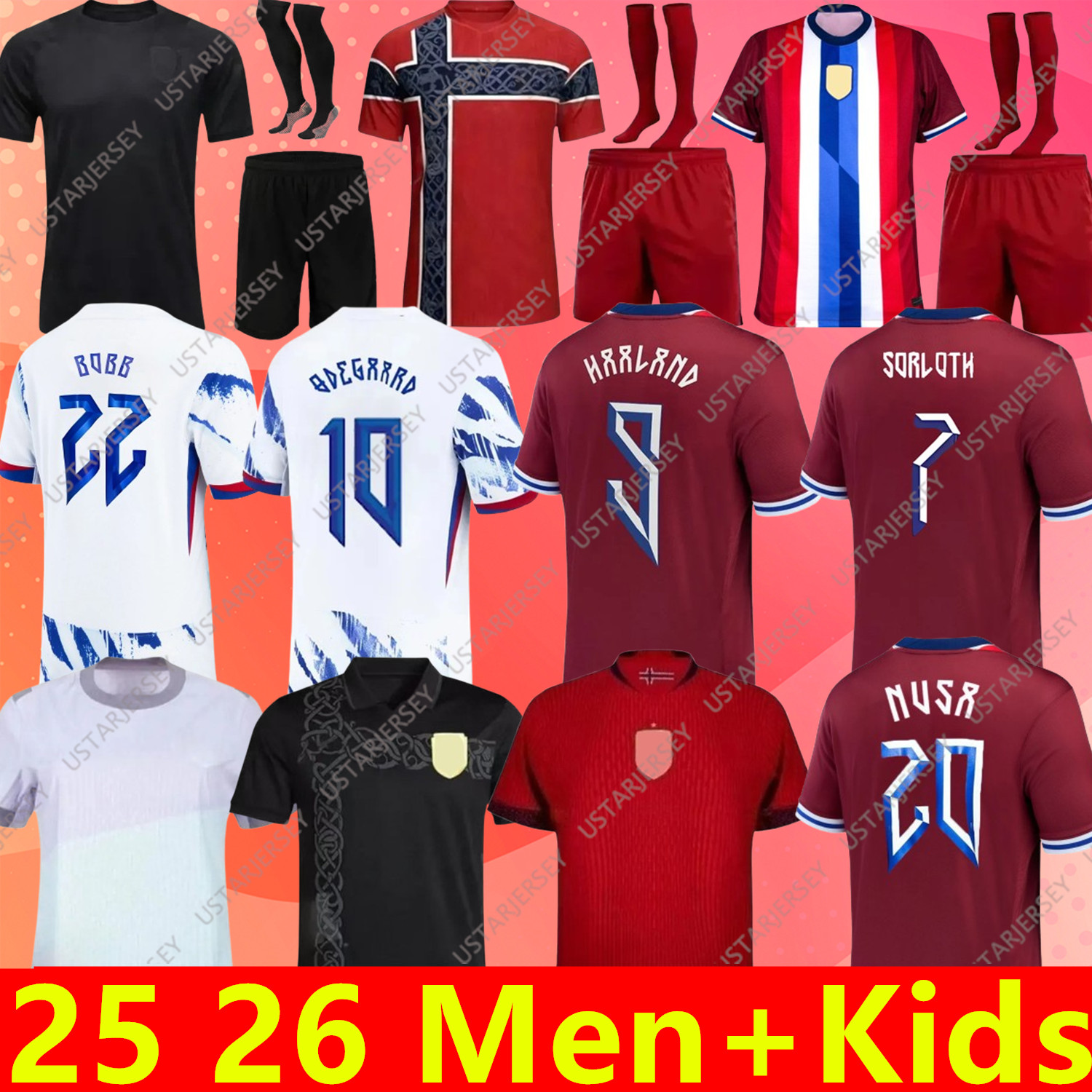 Norwegian jersey 2026 Norway World Cup Home Soccer Jerseys HAALAND STRAND Sorloth Odegaard BOBB 2025 2026 National Team Lifestyle Away Player Football Shirt Men Kid