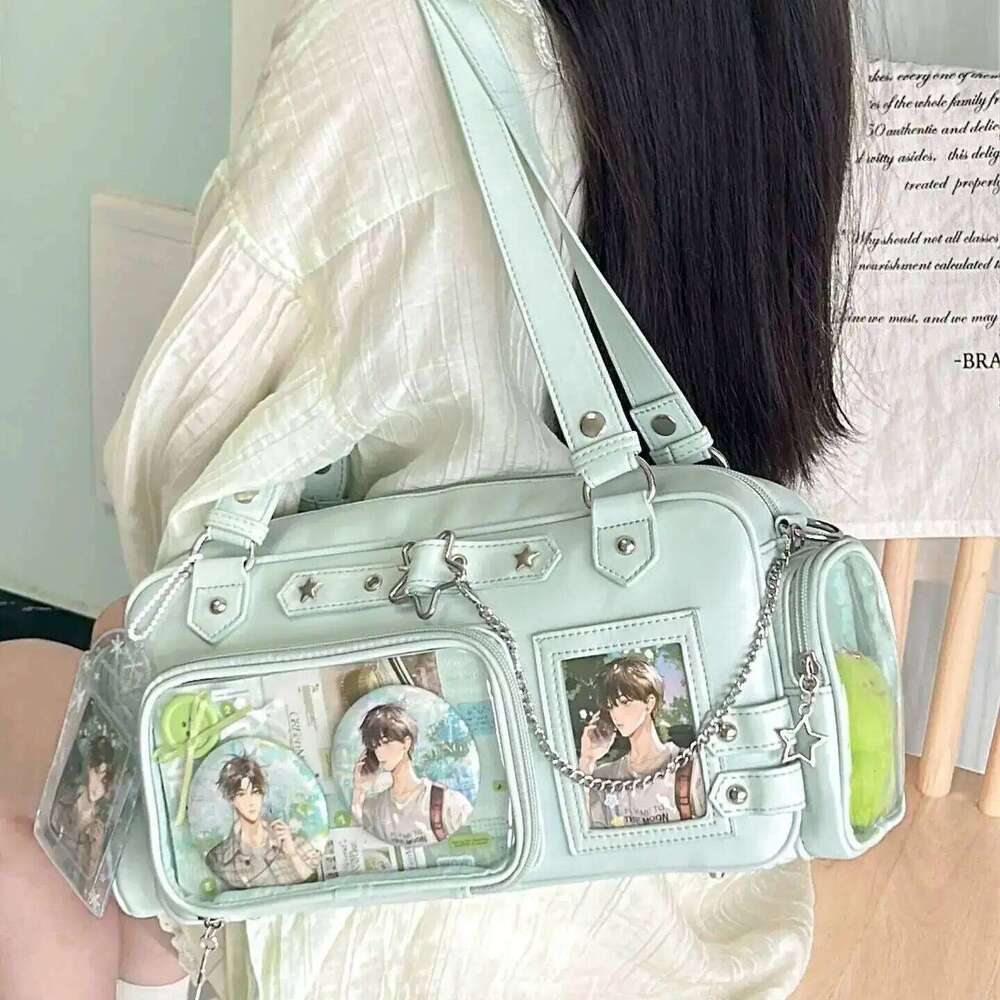 New Y2k Star Chain Ita Cute Girl Comic Exhibition Transparent Shoulder Large Capacity Crossbody Bag DIY Display Handbags Z260207 - view 6