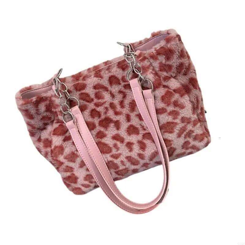 Q1QA Fashionable Leopard Design Shoulder Bag With Comfortable Plush Underarm Bags Z260207 - view 4