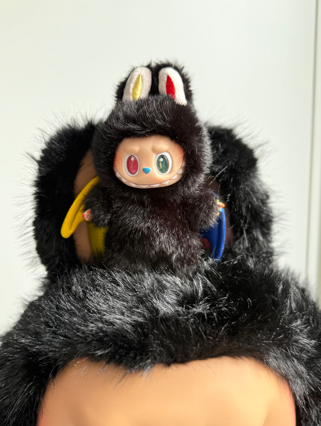 58CM Black Zimomo Figure The Monsters Labubu 10th Anniversary Series Anime Peripheral Storage Pouch For Headphone Fans