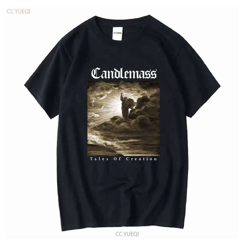 Candlemass 'Tales Of Creation' Black T Shirt NEW OFFICIAL vintage Washed Versatile graphic Casual Soft designer clothes X260207