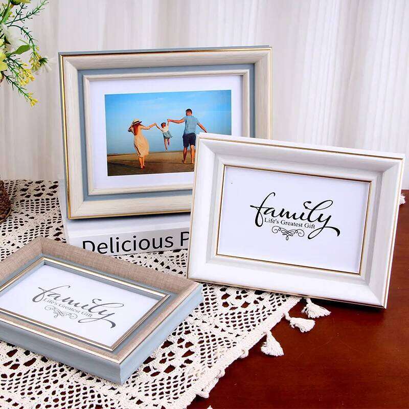 Nordic Ins Style Minimalist Picture Frame Desktop Display Wall Hanging 6/7/8/10/Inch A4 Family Photo Decoration Log Color S260205 3 f36