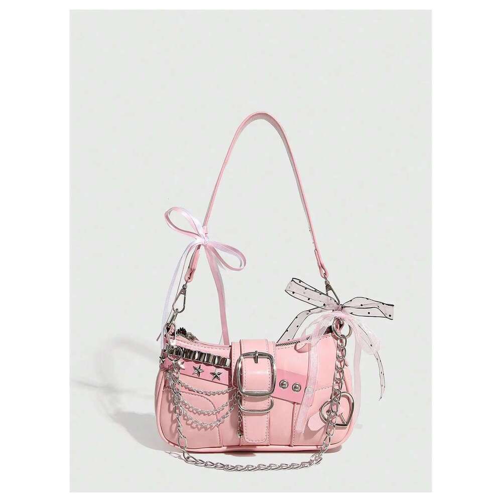 Fashion Women's Y2k Star Girls Shoulder Korean PU Leather Female Mini Underarm Tote Bag Purses Ladies Hobo Handbags Y260205