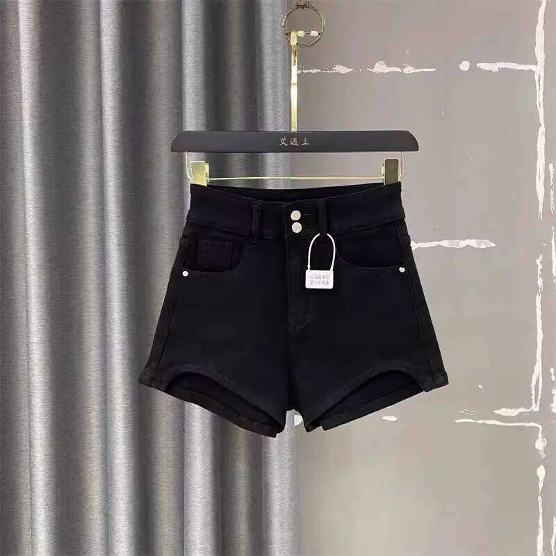 Leopard Print High Waist Denim Women's New Irregular Fashion Wide-leg Pants Booty Shorts Jeans XJ260206