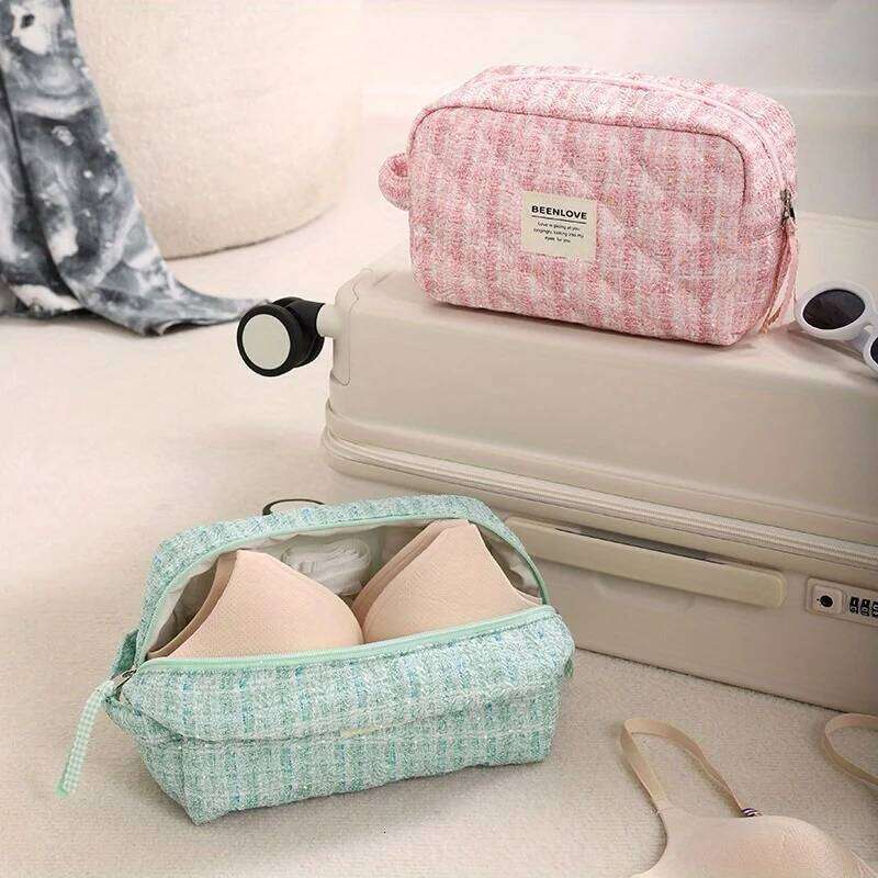 1pc Bra and underwear storage large capacity portable handheld makeup bag, very suitable for storing various small items Y260206