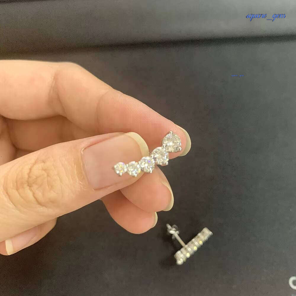 Manufacturer Custom Women's Fashion Earring,14K White Solid Gold 2026 Moissanite Stud Earring Jewelry