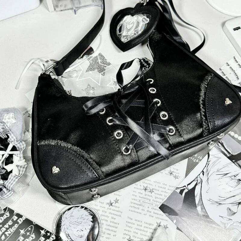 Cute Y2k Womens Shoulder Fashion Elegant Sweet Lolita Jk Ita Bag Transparent Literary Kawaii Exquisite Female Handbag Purse Y260205