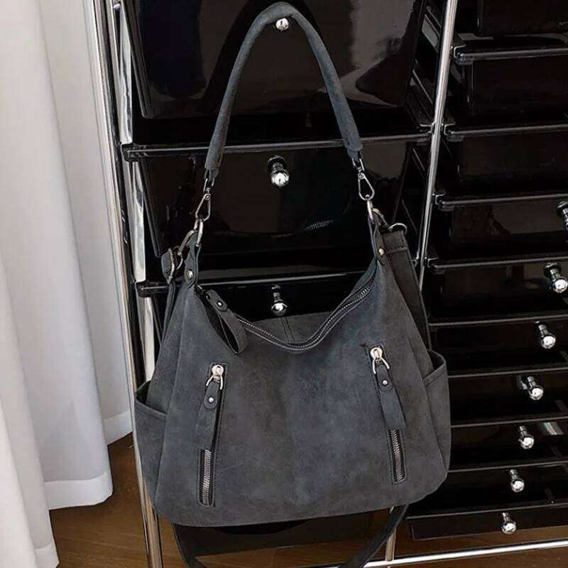 Leather Female Side Bags Retro Shoulder for Women Handbag Casual Ladies Large Capacity Tote Bag Z260207 - view 4