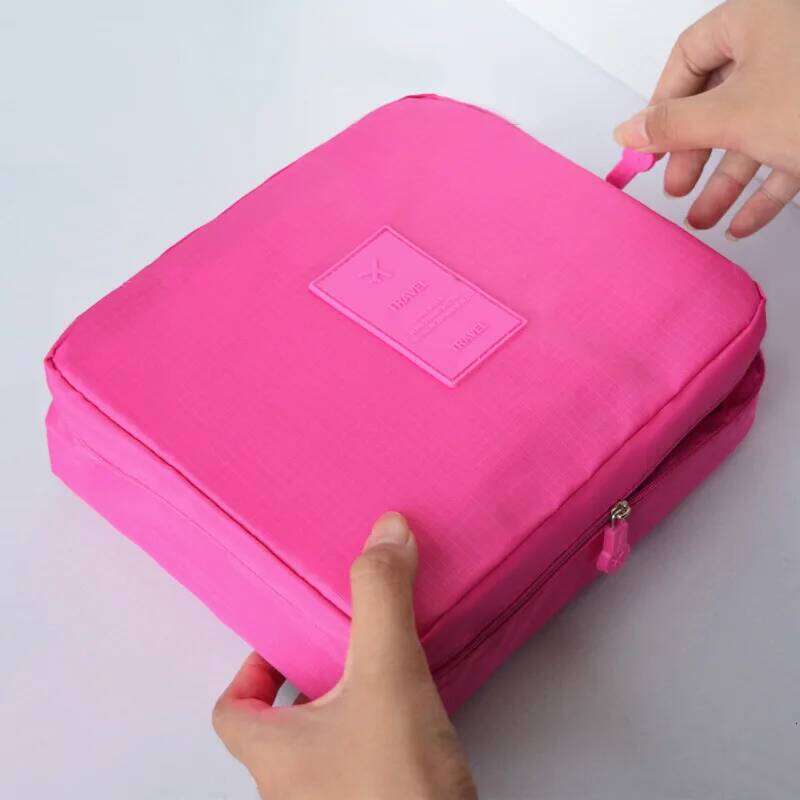 Simple Washbag Square Korean Make Up Female Cosmetic Bag Personalized Travel Organizer Cosmetics Women's Bags On Offer Y260206