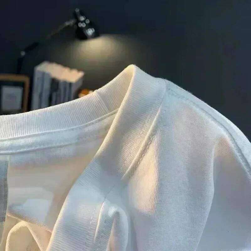 Fashion Pattern Printed T-shirt High-end Luxury Cotton T Shirt Harajuku Y2k Tops Vintage Men Women Tee Sports Unisex Clothing X260207