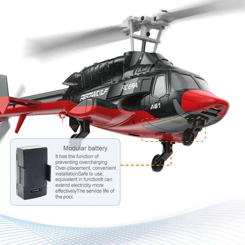 A61 RC 2.4G 6-Aixs Gyroscope 4CH Altitude Hold Optical Flow Brushless Remote Control Helicopter Toys for Kid Adult 26Y0207