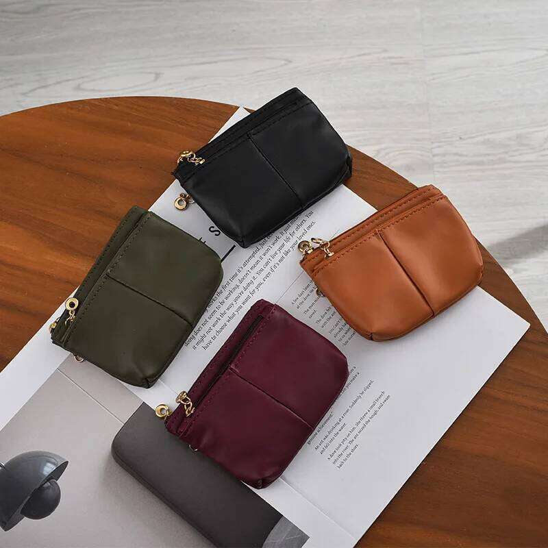 Women Men Coin Purse Wallet Change Purses Zipper Money Bags Cute Mini Wallets Leather Key Card Holder Small Storage Bag Y260206