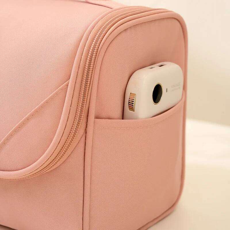 Large Capacity Hanging Hook Cosmetic Portable Toiletry Storage Makeup Bag Women Travel Wash Pouch Handheld Shower Kit Y260206