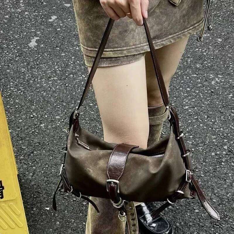 Vintage Korean All Match Streetwear Handbags Fashion Grunge Casual Shoulder Y2k Aesthetic Ins Simple Crossbody Bags Trendy Z260207 - view 3