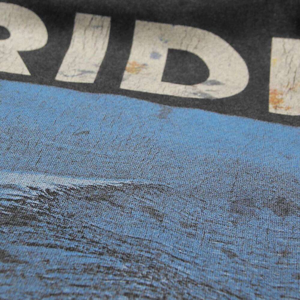 Ride T-Shirt Nowhere Indie Rock Band Retro Washed Drop Shoulder Oversized Vintage Clothing Cotton Loose Men's Print Shirts X260207